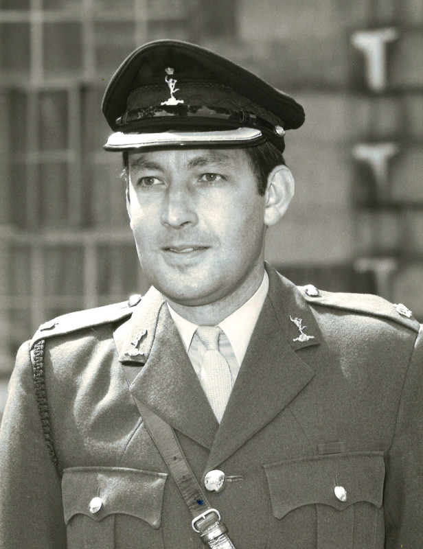 Official Royal Corps of Signals portrait of Richard Farrimond in uniform upon selection to the Skynet team
