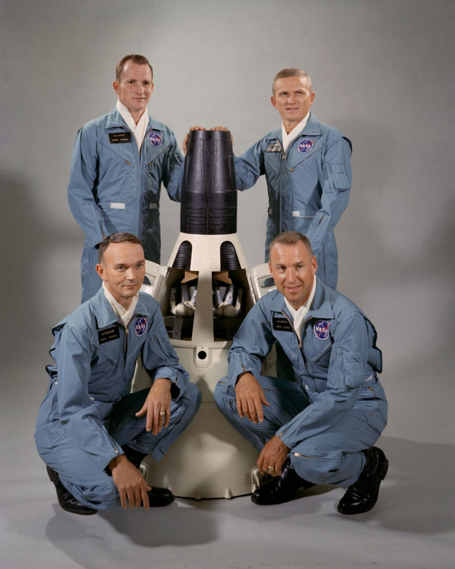 group portrait of the prime and back-up crews of Gemini 7