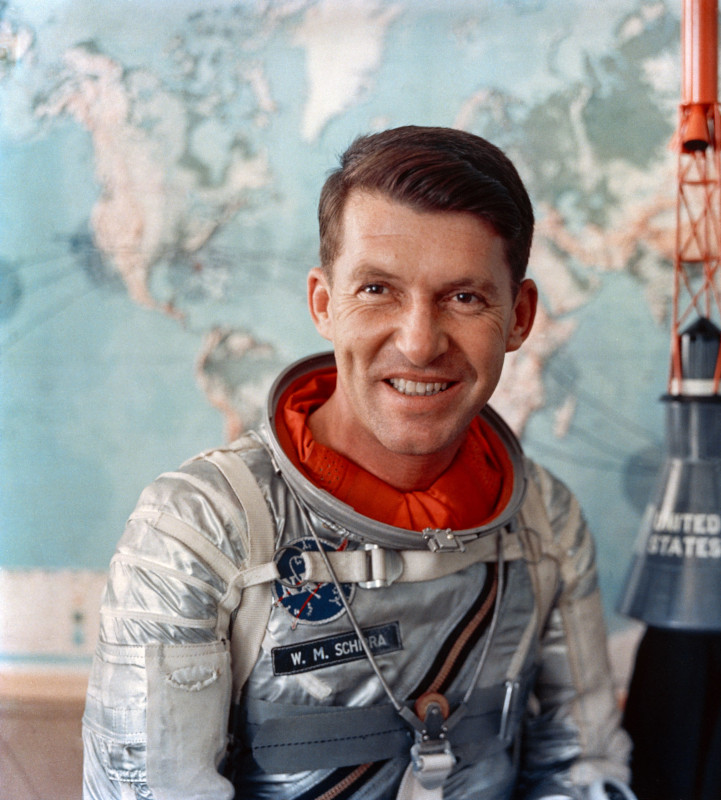 early NASA portrait of astronaut Wally Schirra